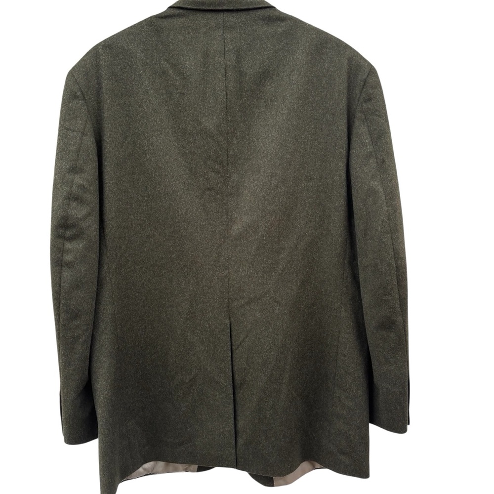 100% Wool Lands End Dark Green Blazer Jacket Mens 42R Tiroler Loden Vintage - Picture 2 of 10